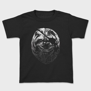 Blindfold Sloth Portrait, Kids' T-Shirt