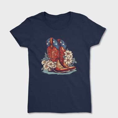 Boots Flowers, Women's T-Shirt