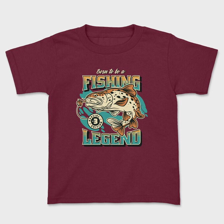 Born to Be a Fishing Legend, Kids' T-Shirt