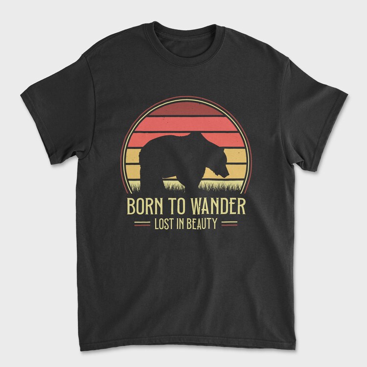 Born to Wander Lost in Beauty, Унисекс Мъжка Тениска
