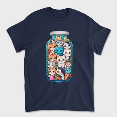 Bottle Cats, Unisex Men's T-Shirt