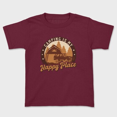 Camping Happy Place, Kids' T-Shirt