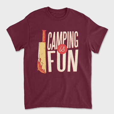 Camping Is Fun, Унисекс Мъжка Тениска