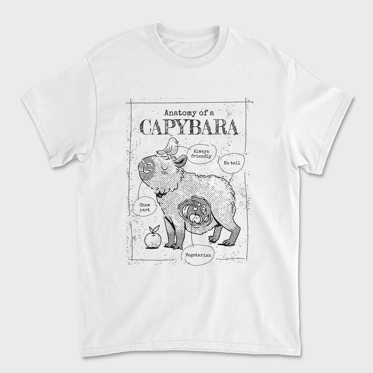 Capybara Anatomy, Унисекс Мъжка Тениска