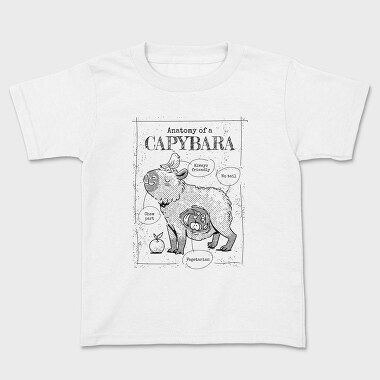 Capybara Anatomy, Kids' T-Shirt