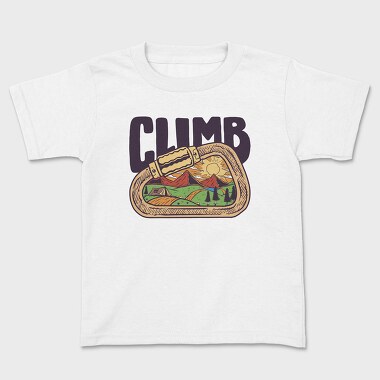 Carabiner Climb Landscape, Kids' T-Shirt