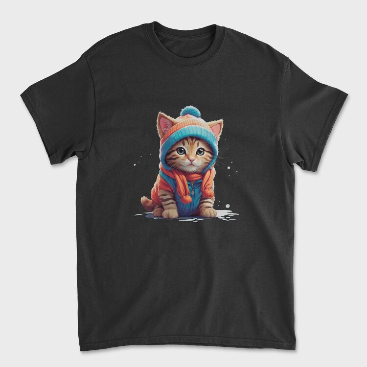 Cat Beanie Cap, Унисекс Мъжка Тениска