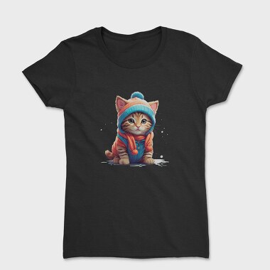 Cat Beanie Cap, Women's T-Shirt