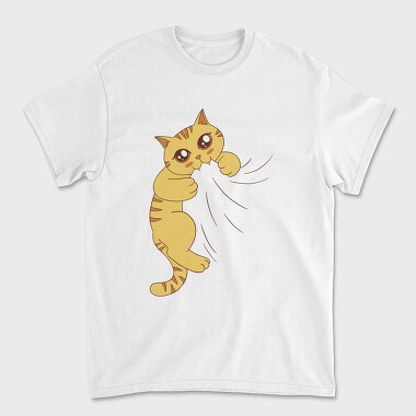 Унисекс Мъжка Тениска, Cat Bitting