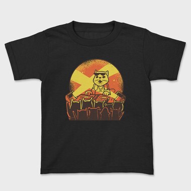 Cat Dj, Kids' T-Shirt