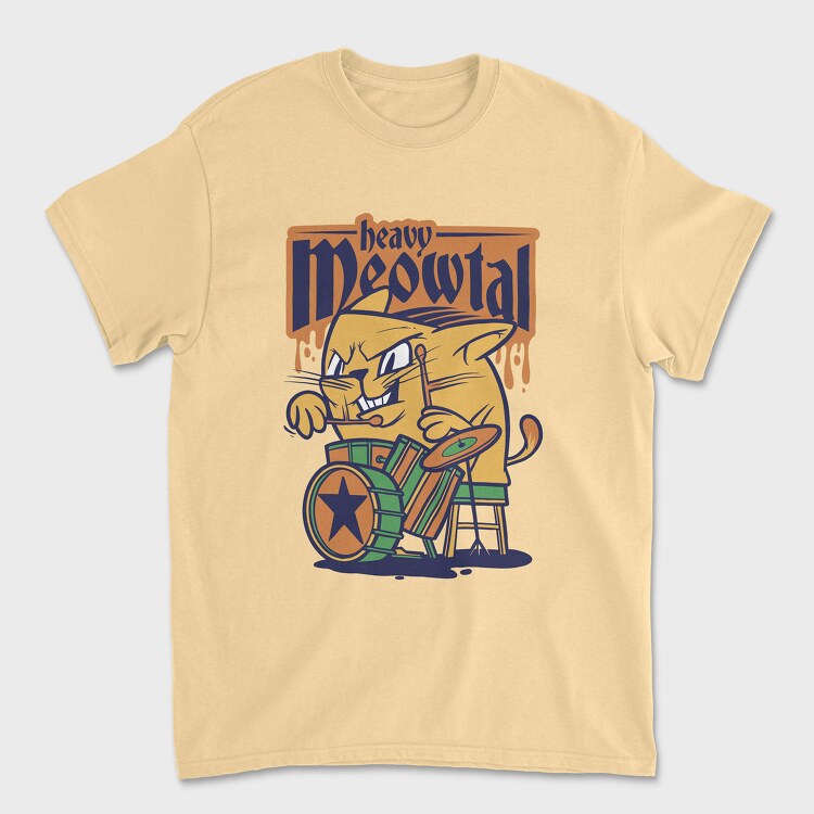 Cat Drummer 2, Unisex Men's T-Shirt