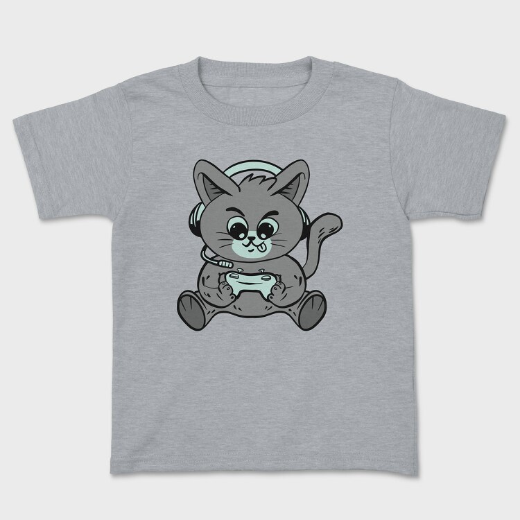 Cat Gamer, Kids' T-Shirt
