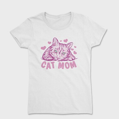Cat Mom Pink, Дамска Тениска