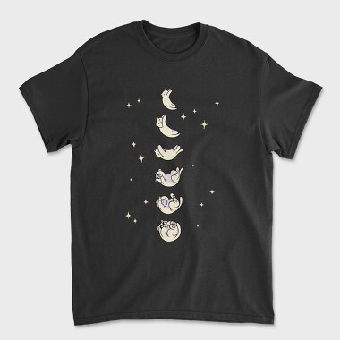 Cat Moon Phases, Unisex Men's T-Shirt