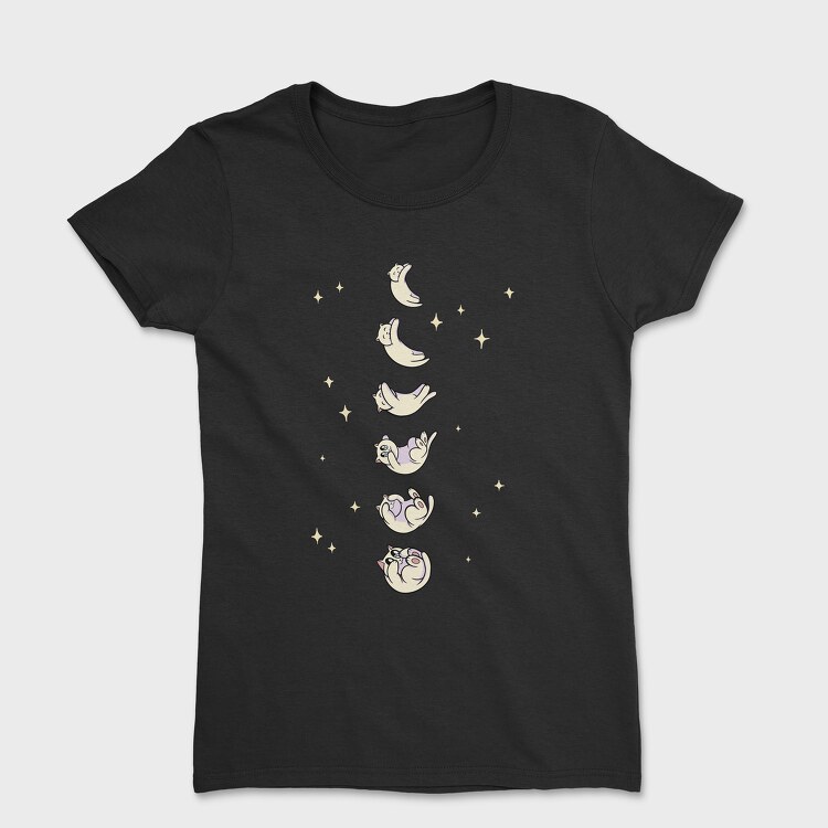 Cat Moon Phases, Women's T-Shirt