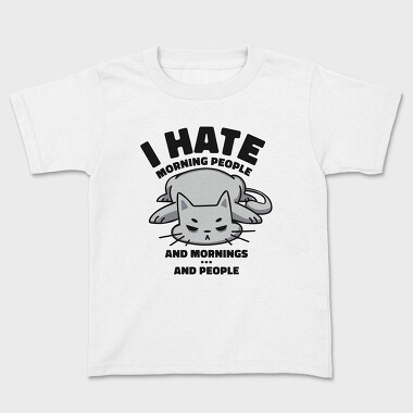 Cat Morning People, Kids' T-Shirt