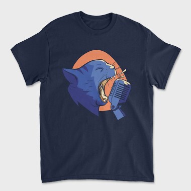 Cat Scream Mic, Unisex Men's T-Shirt