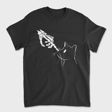 Cat Skeleton Hand, Unisex Men's T-Shirt