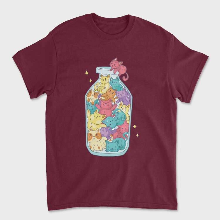 Cats Bottle, Унисекс Мъжка Тениска