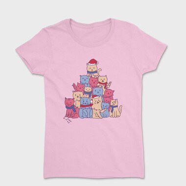Cats Christmas Tree, Women's T-Shirt