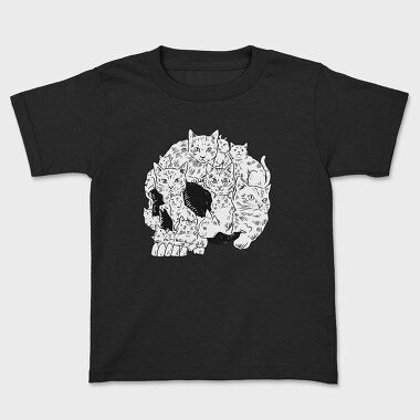 Cats Skull, Kids' T-Shirt