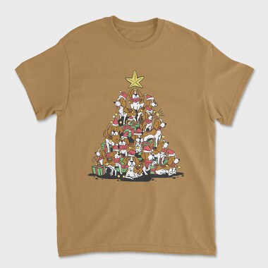 Christmas Tree Beagle, Unisex Men's T-Shirt