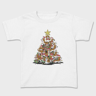 Christmas Tree Beagle, Kids' T-Shirt