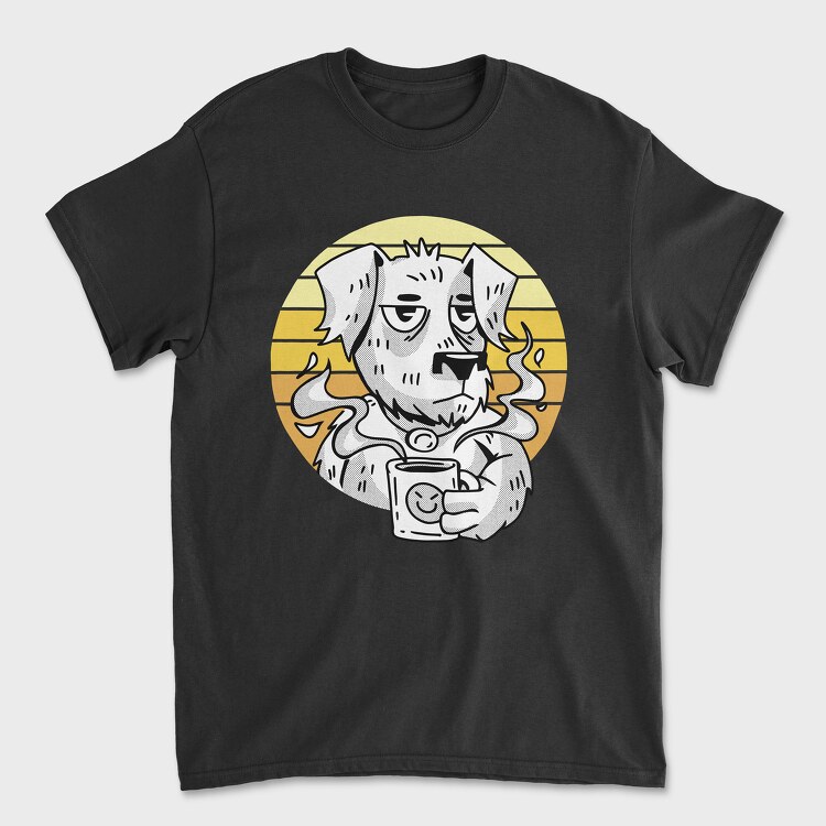 Coffee Dog 2, Unisex Men's T-Shirt