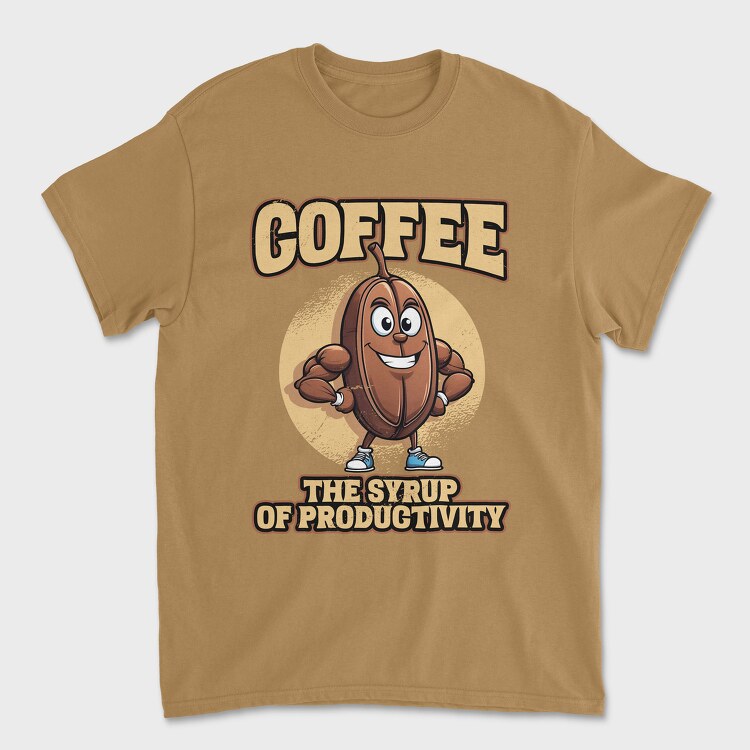 Coffee the Syrup of Productivity, Унисекс Мъжка Тениска