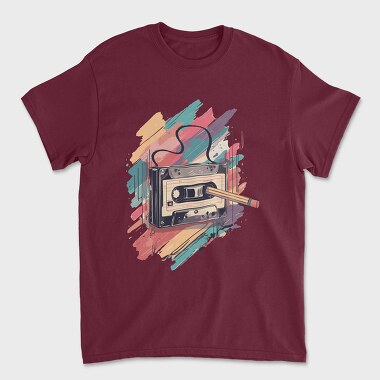 Colorful Cassette Pencil Retro, Unisex Men's T-Shirt