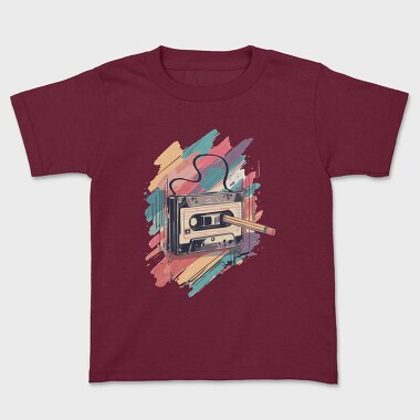 Colorful Cassette Pencil Retro, Kids' T-Shirt