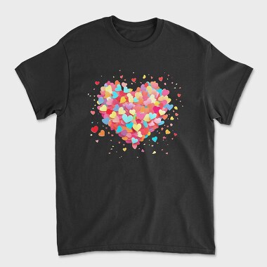 Confetti Heart, Unisex Men's T-Shirt