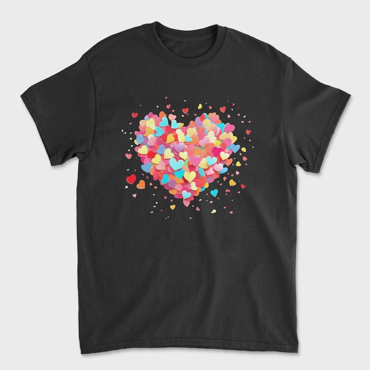 Confetti Heart, Unisex Men's T-Shirt