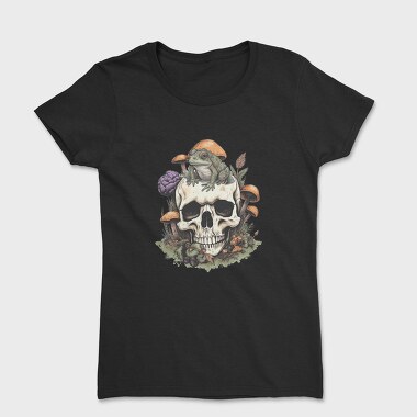 Cottagecore Frog Skull, Women's T-Shirt
