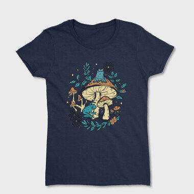 Cottagecore Moshrooms Frogs, Women's T-Shirt
