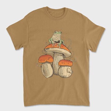 Cottagecore Mushroom Frog, Unisex Men's T-Shirt