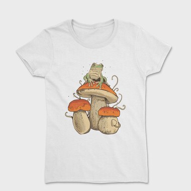 Cottagecore Mushroom Frog, Women's T-Shirt
