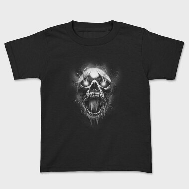 Creepy Skull Light Monochrome, Kids' T-Shirt