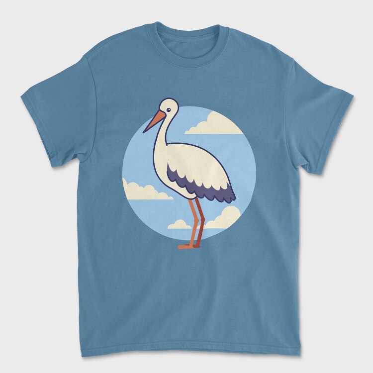 Cute Stork, Unisex Men's T-Shirt