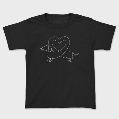 Dachshund Heart, Kids' T-Shirt