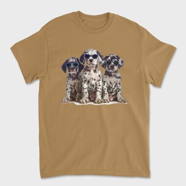 Unisex Men's T-Shirt, Dalmatas With Sunglasses