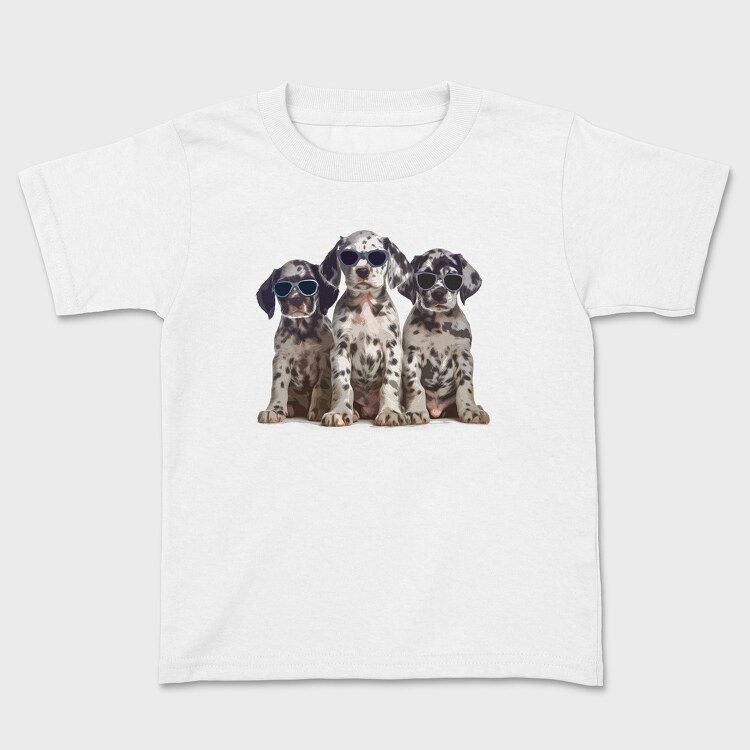 Dalmatas With Sunglasses, Kids' T-Shirt