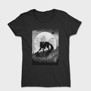 Dark Animals Wolf Silhouette, Women's T-Shirt