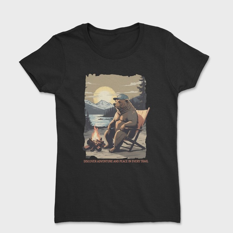 Discover Adventure and Peace in Every Trail, Women's T-Shirt