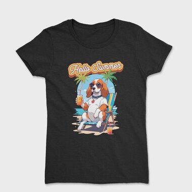 Dog Beach Hello Summer, Women's T-Shirt