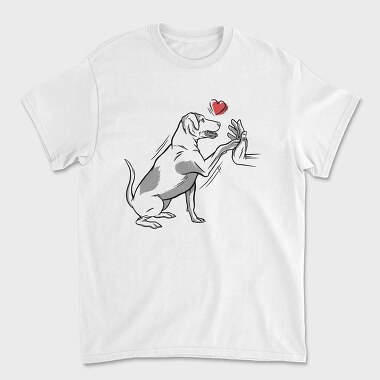Unisex Men's T-Shirt, Dog High Five