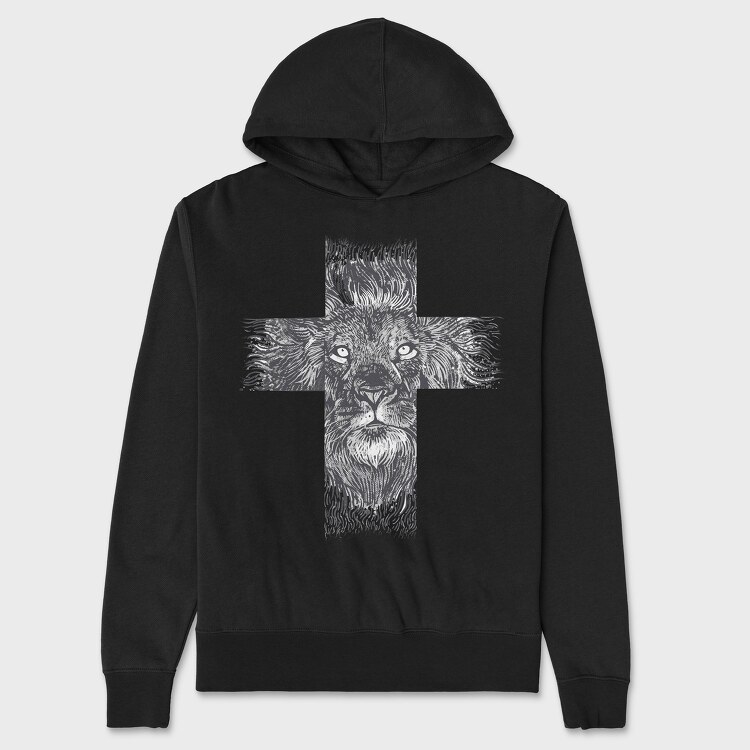 Lion Cross, Unisex Men's Hoodie