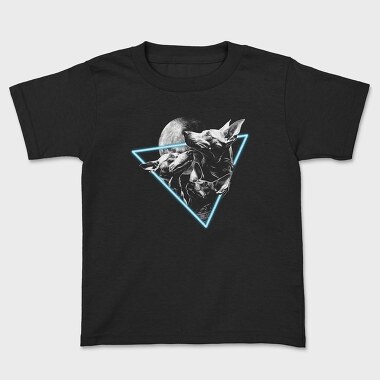 Dogs & Moon, Kids' T-Shirt