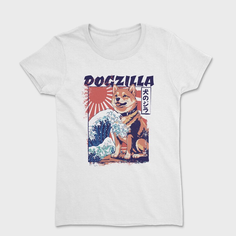 Dogzilla Retro Japanese, Дамска Тениска