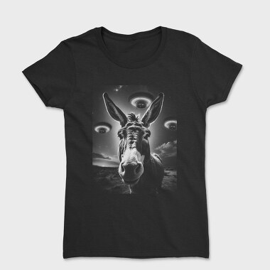 Donkey Ufo Monochrome, Women's T-Shirt